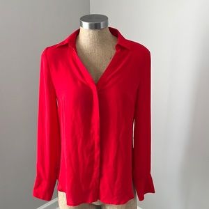 Worthington red long sleeve top. Size:X-Small